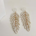 Minimalist Acrylic Leaf Tassel Earrings - DippedShop Wholesale - #9971