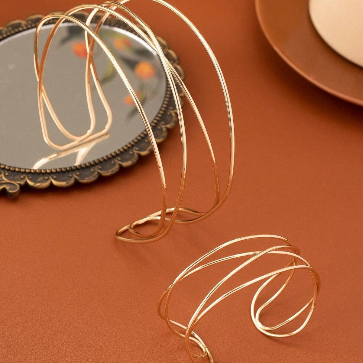 Minimailst Gold Plated Geometr - DippedShop Wholesale - #5891