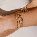 Elegant Gold Plated Heart Rhinestones Bracelets 6W6JBR625