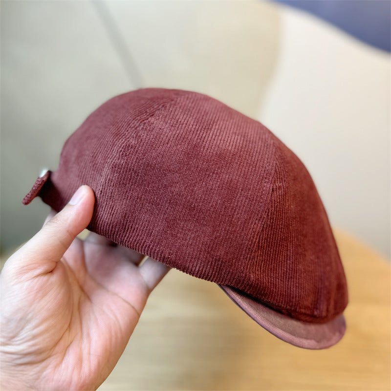 Corduroy Leather Brim Cap - DippedShop Wholesale - #9475