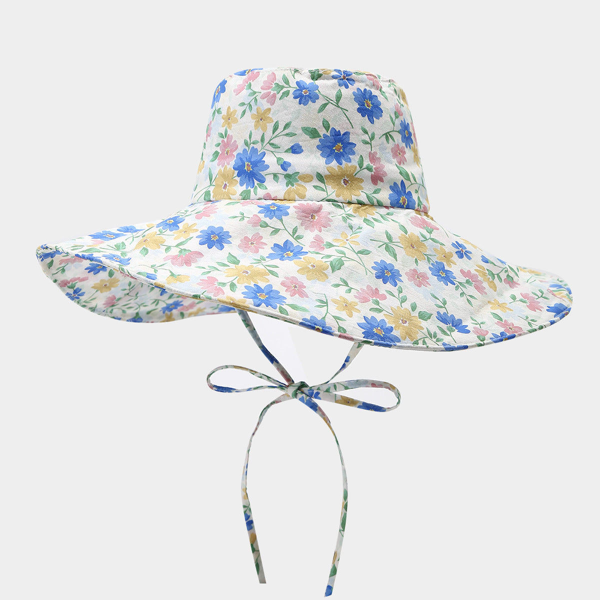 Fashion Floral Print Wide Brim Bucket Hat MK2BW6W6HAT107