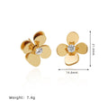 Flower Rhinestone Stud Earrings - DippedShop Wholesale - #5667