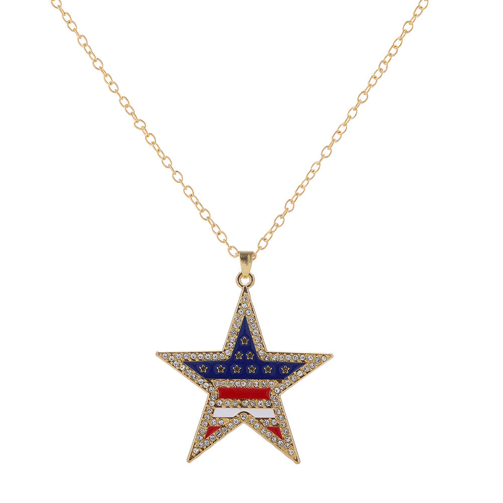 Stylish USA Map Pendant Choker Necklace 8ZA6JNC276T