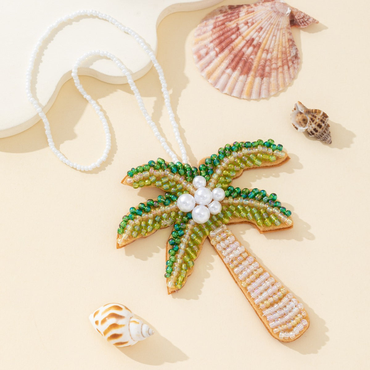 Beaded Coconut Tree Bag Charm - DippedShop Wholesale - #5683