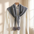 Pompom Triangle Scarf - DippedShop Wholesale - #2883