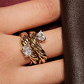 Trendy Gold Plated Twist Zirco - DippedShop Wholesale - #4291