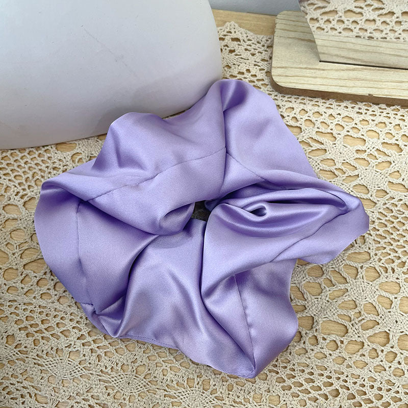 Oversized Solid Color Satin Elastic Scrunchies MK2BW6W6HSR48