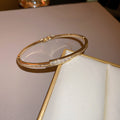 Elegant Gold Plated Rhinestones Hollow Open Bracelet 6W6JBR693