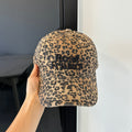 Stylish Letters Embroidery Leopard Wide Brim Baseball Caps MK2COW6W6HAT218