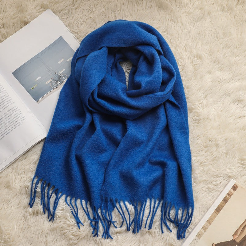 Solid Color Fringe Scarf - DippedShop Wholesale - #5347