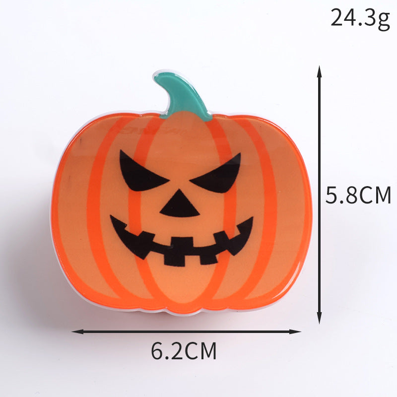 Funny Halloween Ghost Pumpkin Hair Claw 6W6HCP1318