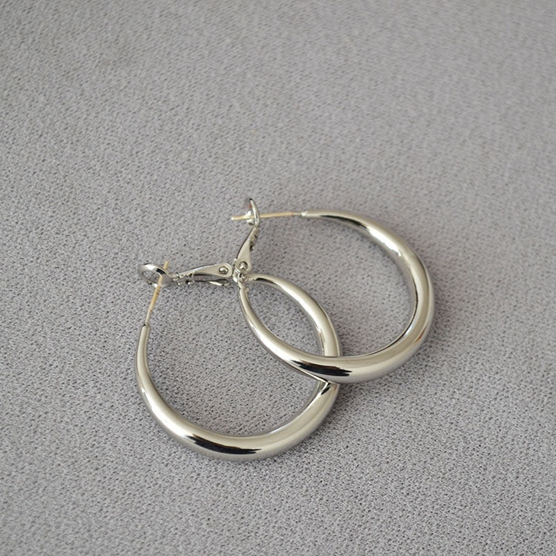 Minimalist Metal Hoop Earrings - DippedShop Wholesale - #4739
