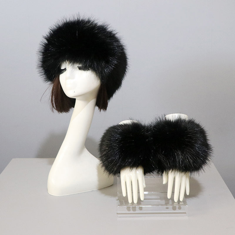 Faux Fur Headband Wrist Cuffs - DippedShop Wholesale - #1523