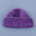 Cute Angora Soft Fuzzy Cuffed Knit Beanie 6W6HAT695