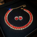 Elegant Geometry Rhinestone Choker Necklace 6W6JNC956