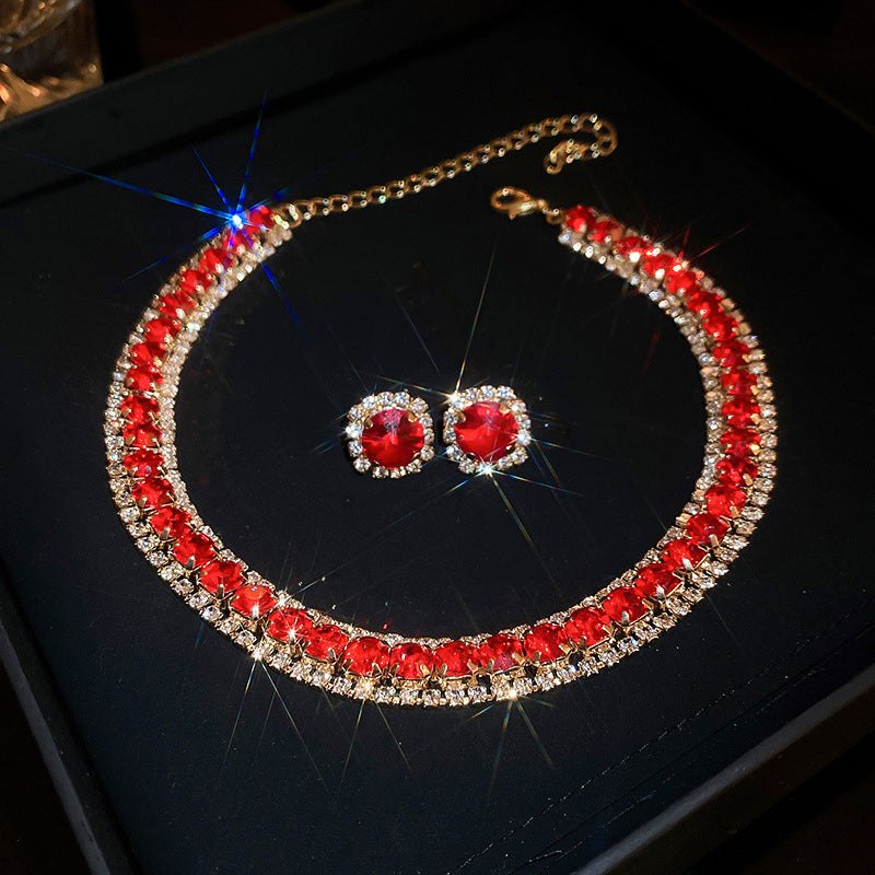 Elegant Geometry Rhinestone Choker Necklace 6W6JNC956