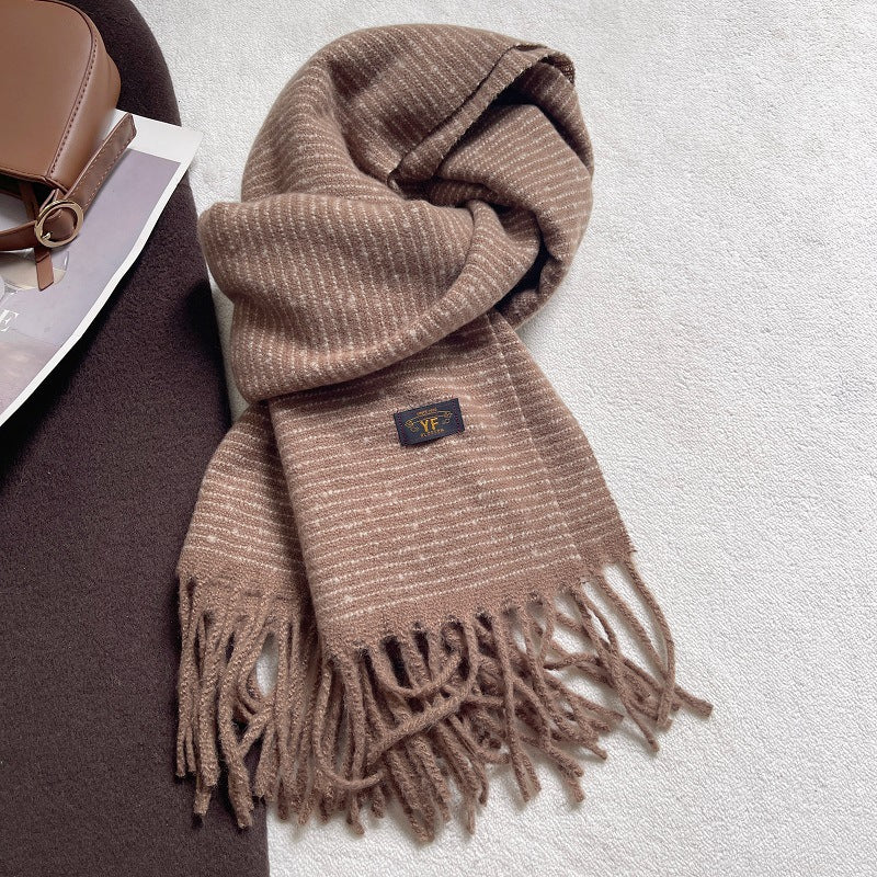 Striped Tassel Shawl Scarf - DippedShop Wholesale - #9267