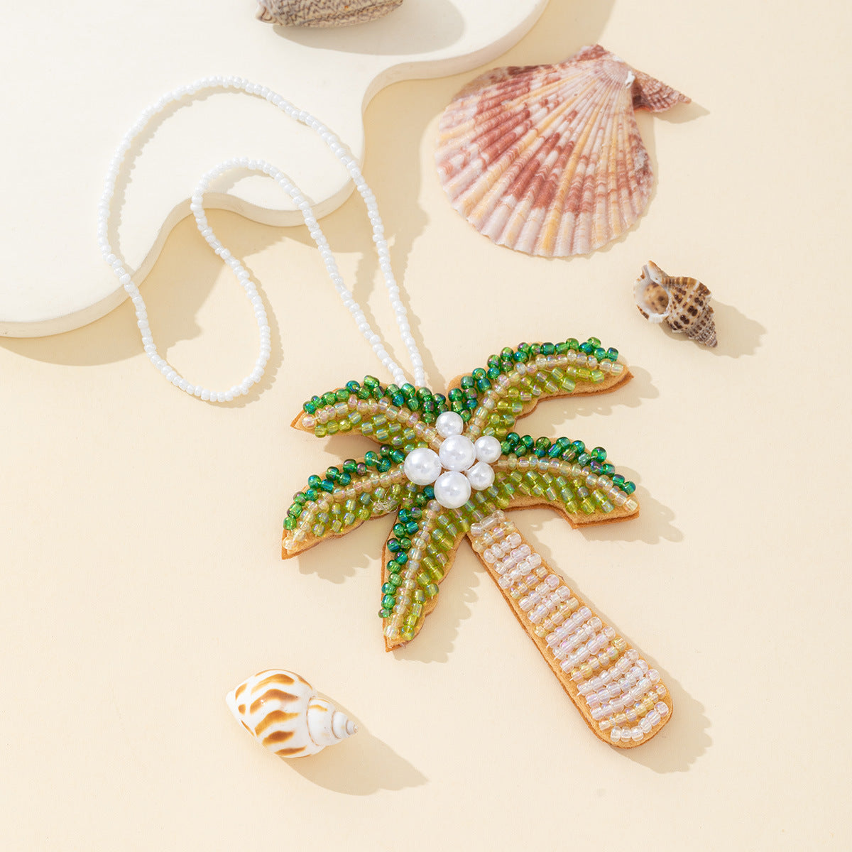 Beaded Coconut Tree Bag Charm - DippedShop Wholesale - #1219
