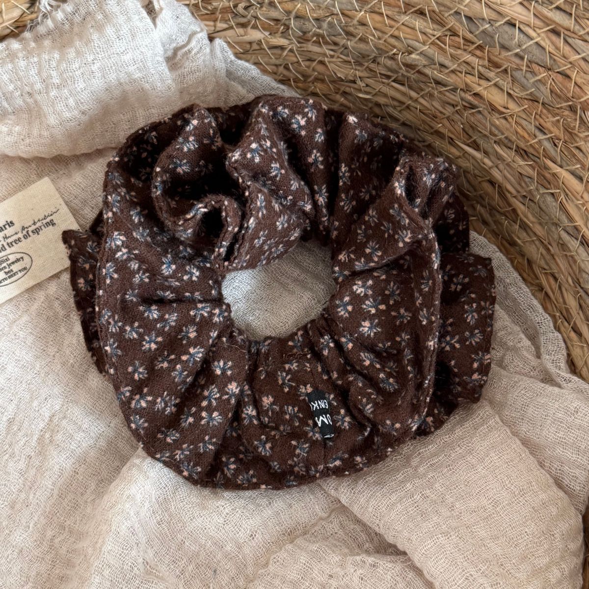 Vintage Floral Ruffled Scrunchies - DippedShop Wholesale - #0291