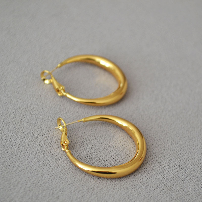 Minimalist Metal Hoop Earrings - DippedShop Wholesale - #6435