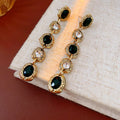 Vintage Gold Plated Rhinestone Geometry Necklace 6W6JNC943