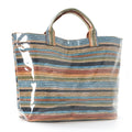 Vintage Straw Woven Waterproof PVC Tote Bag MK2BLW6W10BBG553