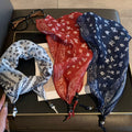 Boho Beaded Floral Print Versatile Triangle Scarf 6W6NSC237