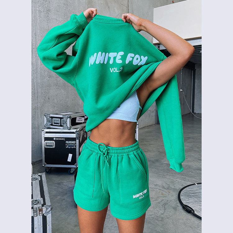 Letter Print Sweatshirt Set - DippedShop Wholesale - #9555