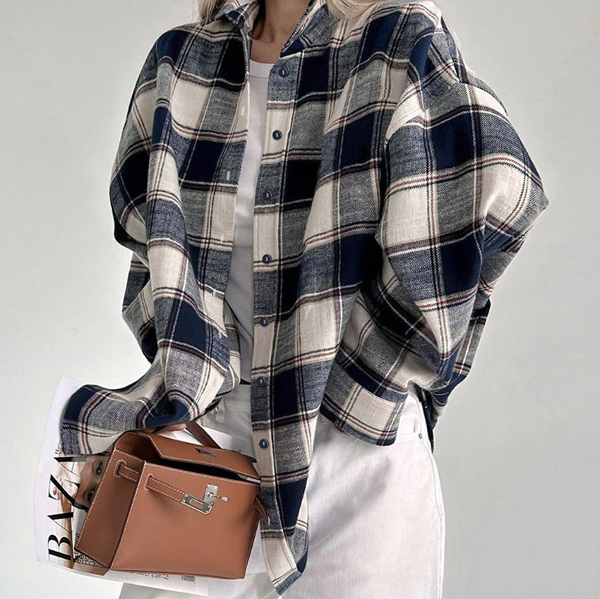 Plaid Long Sleeves Casual Classic Shirt DPT3008