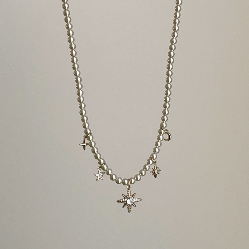 Pearl Chain Pendant Necklace - DippedShop Wholesale - #8419