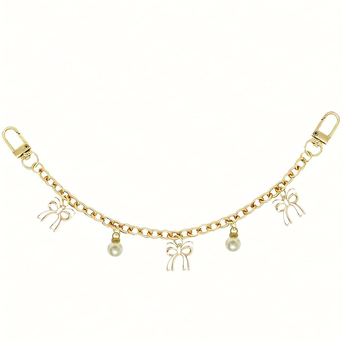 Elegant Bow Knot Pearl Chain Bag Charm DP25H622