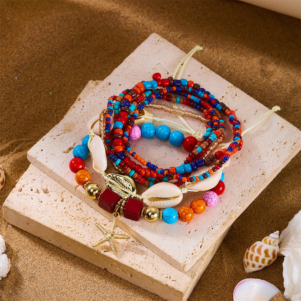 Boho Starfish Multi-Layer Bead - DippedShop Wholesale - #4275