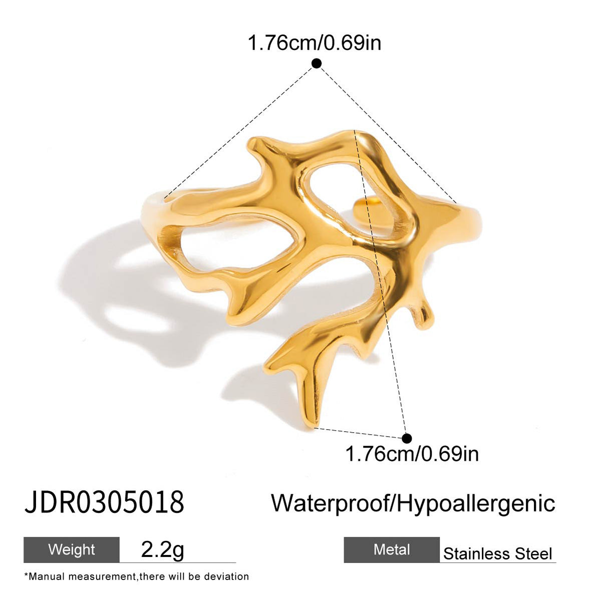 Ocean Style Geometric Gold Pla - DippedShop Wholesale - #4083