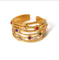 Trendy Colorful Rhinestone Mul - DippedShop Wholesale - #3923