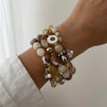 Boho Style Multi Layer Crystal Beaded Chain Bracelets 6W6JBR628