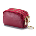 Cute Double Zipper Mini Leather Coin Purse 6W10BWB302
