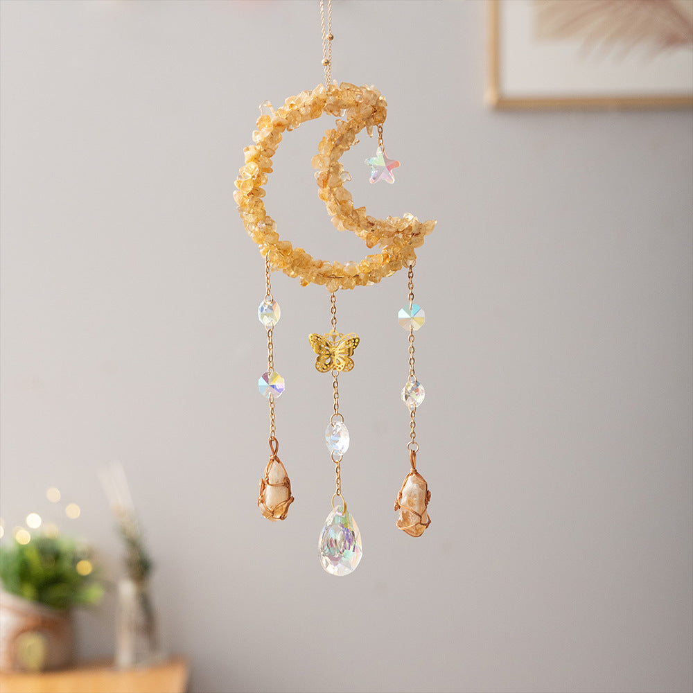 Handcrafted Moon Crystal Suncatcher - DippedShop Wholesale - #1971