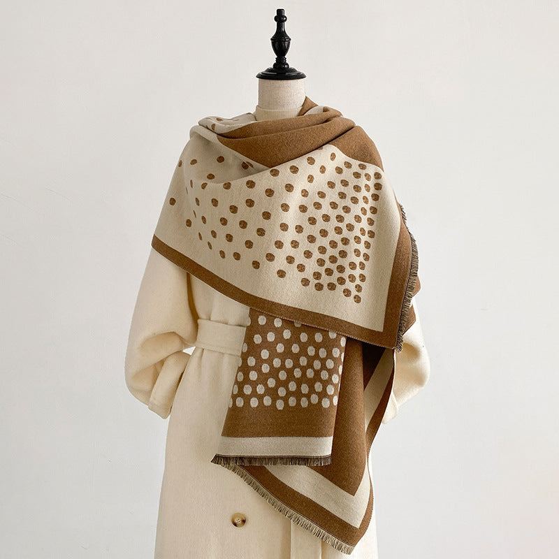 Reversible Polka Dot Shawl Wrap - DippedShop Wholesale - #5107