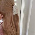 Cute Rhinestone Flower Print Hair Claw 8AS6HCP253T