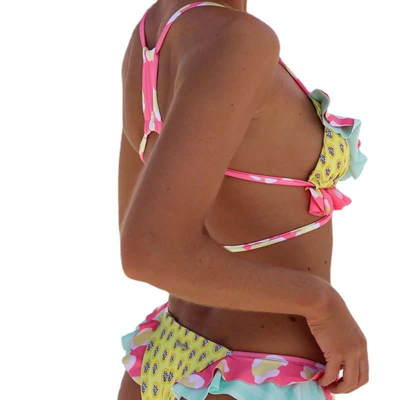 Sexy Ruffled Flower Bikini - DippedShop Wholesale - #3859