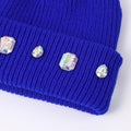 Rhinestone Cuffed Knit Beanie - DippedShop Wholesale - #5027
