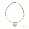 Minimalist Color Contrast Heart Pendant Magnetic Necklace 6W6JNC419L