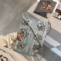 Vintage Floral Emroidery Crossbody Phone - DippedShop Wholesale - #7651
