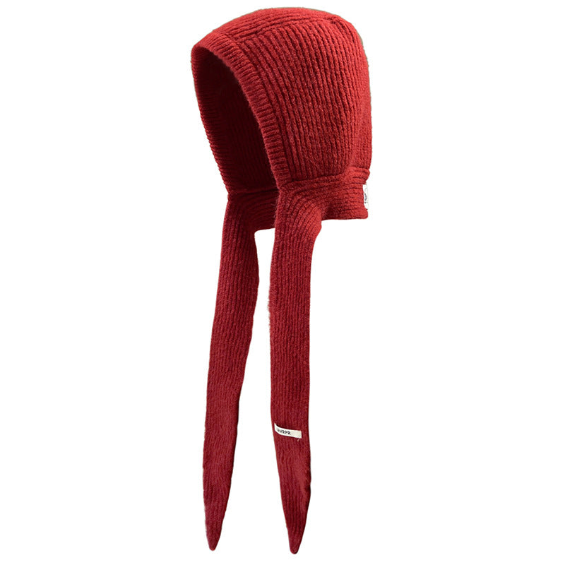 Winter Knitted Balaclava Hooded Scarf Beanie Hat DP25G721