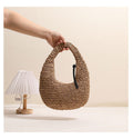 Straw Woven Crescent Handbag - DippedShop Wholesale - #2947