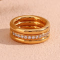 Cubic Zircon Ring Set - DippedShop Wholesale - #5011