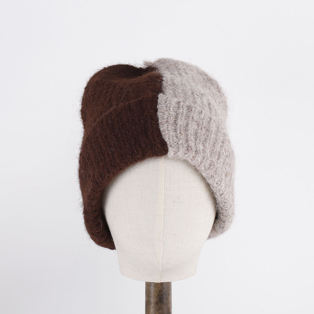 Simple Ribbed  Color Block Knit Beanie 6W6HAT700