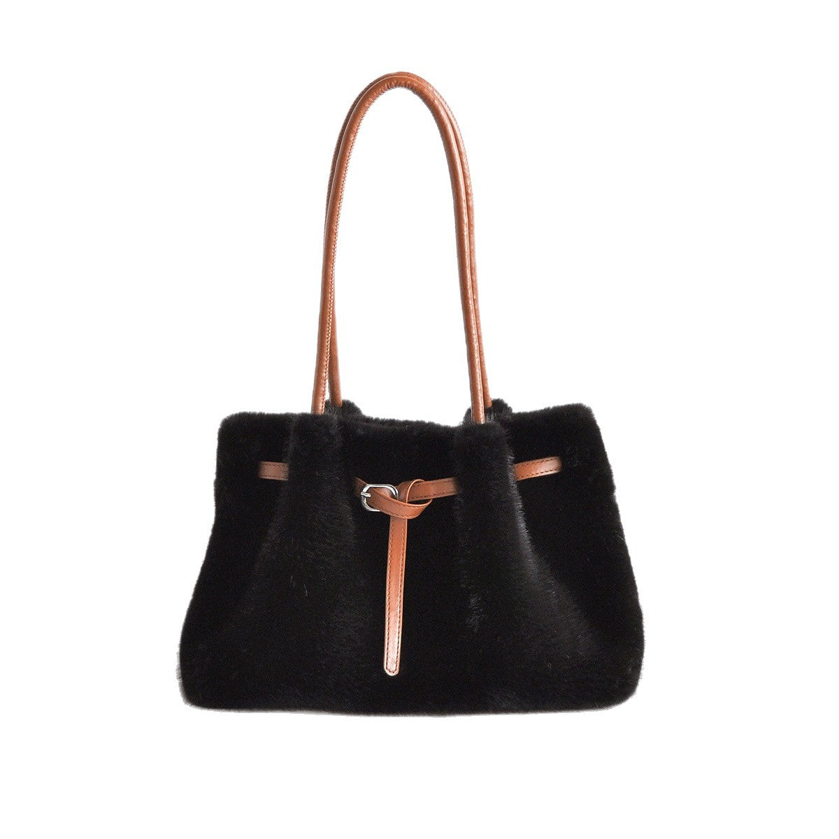 Fashion Fuzzy Plush Large Capacity Tote Bag 6W10BBG2357