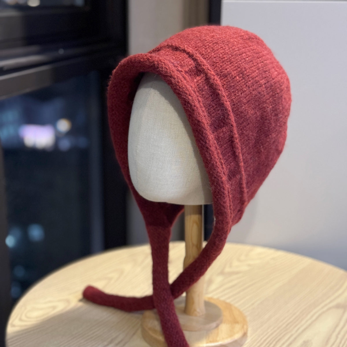 Knit Tie Up Earflap Beanie - DippedShop Wholesale - #5843