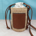 Straw Woven Bucket Bag - DippedShop Wholesale - #6755